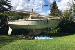 Barca a vela 6,50 metri in legno marino