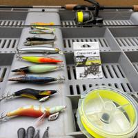 Canna da pesca Eging + accessori