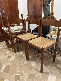 4 sedie rustiche