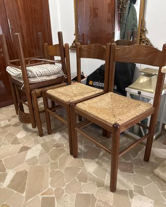 4 sedie rustiche