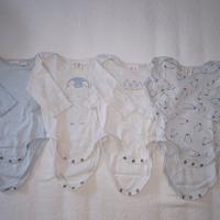 Lotto 4 body manica lunga 6-9 mesi