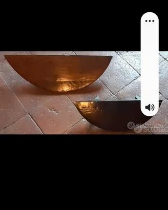2 mensole di legno con sostegni di ferro 