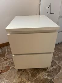 Comodino MALM ikea bianco