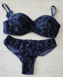Completo intimo donna blu Jadea 