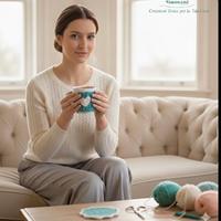 Scalda Tazza e Sotto Tazza All' Uncinetto 