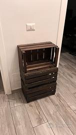 Mobile in cassette legno vintage color noce