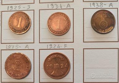 Lotto 5 Monete Pfennig Storiche Tedesche RARE:.