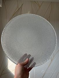 Piatto in vetro lavorato - 33 cm