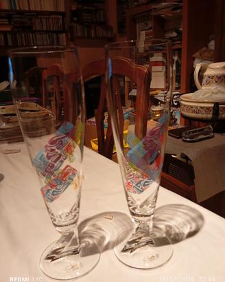 Coppia bicchieri birra Ritzenhoff  Design Cazal 89