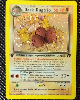 Dark Dugtrio 6/82 Team Rocket 1° ed ITA (Swirl)