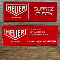 Raro Set 2 Targhe Heuer Vintage