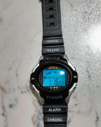 Orologio x Uomo da Polso con Luce +Cinturino Nero