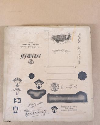 Pietra litografica etichette vini Toscana 1900 ca.