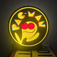🕹️ Lampada LED Stile Arcade – Pac-Man  Insegna 3D