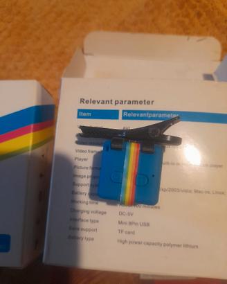 Microcamera con scheda memoria.