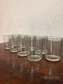 Set 9 Bicchieri Bassi in Vetro Trasparente