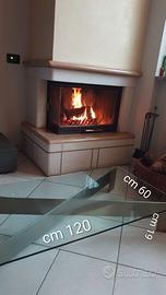 Tavolino basso in cristallo