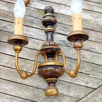 Sei Applique in legno quercia vintage anni 70/80 