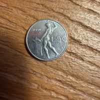 Micro moneta 50 L anno 1991