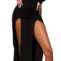 Vestito maniche lunghe spacchi laterali taglia L