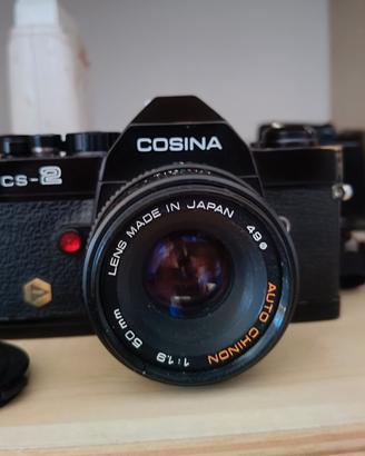 Cosina cs2 con chinon 50mm F2 +borsa pelle