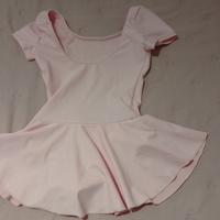 Body rosa danza bambina con gonnellino