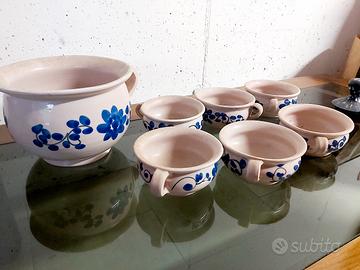 Zuppiera + ciotole Sicilia Artigianato Bentivegna