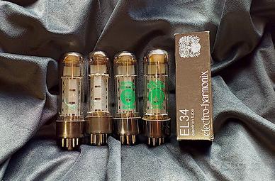 4 Valvole ELECTRO-HARMONIX EL34   NUOVE