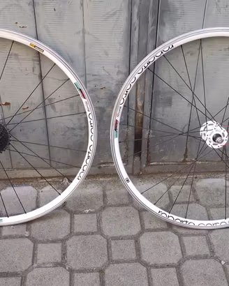 Coppia cerchi bici Maddux Bianchi bicicletta corsa