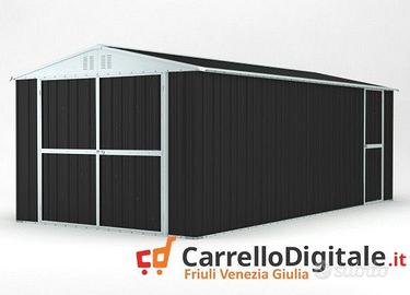Box garage auto in Acciaio 327x611cm 19mq nero