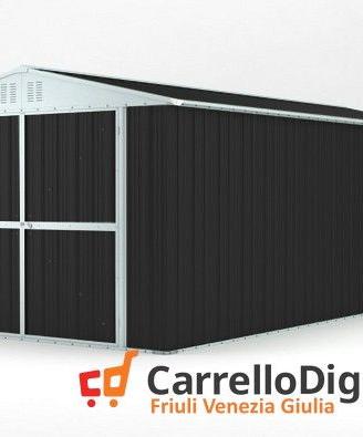 Box garage auto in Acciaio 327x611cm 19mq nero