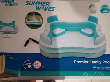 Piscina 2,23m x 2,23m x 66 cm + pavimento gomma