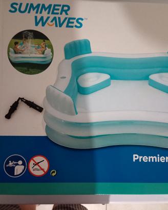 Piscina 2,23m x 2,23m x 66 cm + pavimento gomma