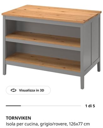 Isola Ikea Tornviken grigia