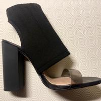 Sandali donna neri con tacco alto