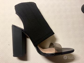 Sandali donna neri con tacco alto