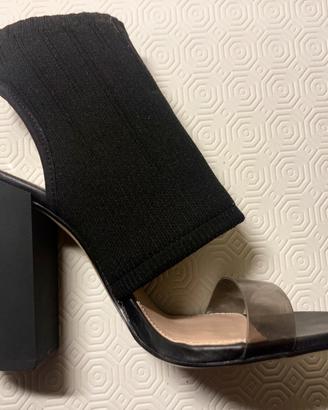 Sandali donna neri con tacco alto