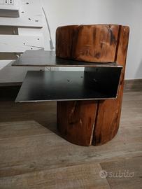 Tavolino artigianale ferro e legno