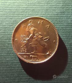 Medaglia commemorativa centenario Roma capitale d'