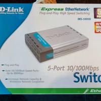 Switch D-link ethernet 5 Porte 10/100 MB DES-1005D