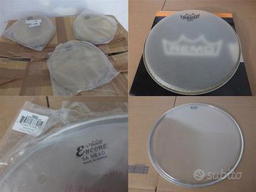 Pelli batteria rullante tom grancassa da 10 a 22