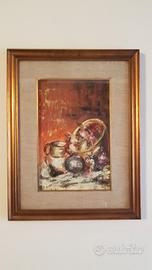 Quadro. Anfore con cipolle