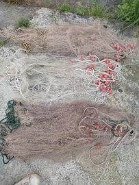 3 reti da pesca tramaglio 