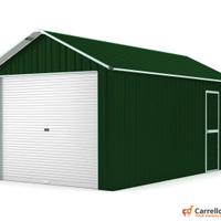 Prefabbricato box cantiere  360x610 verde scuro
