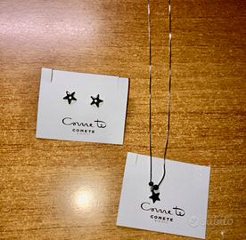 Collana e orecchini Comete