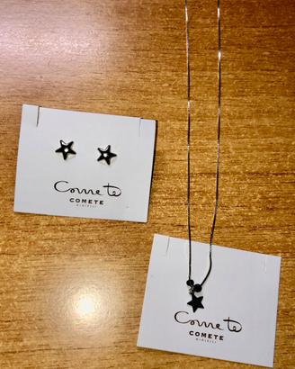 Collana e orecchini Comete