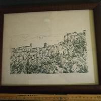 Cornici artigianali con disegni di Sorano