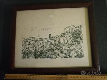 Cornici artigianali con disegni di Sorano