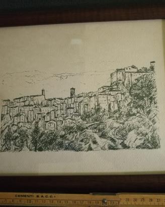 Cornici artigianali con disegni di Sorano