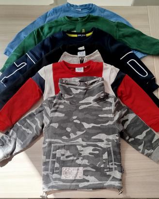 Set 7 felpe bambino taglia 30-36 mesi 3 anni
